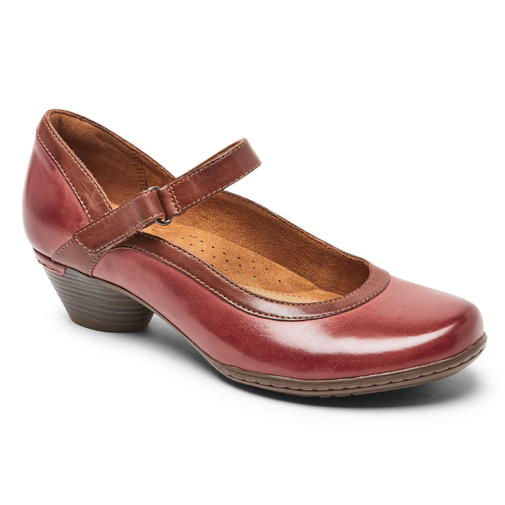 Sapatos Frouxos Rockport Mulher Vermelhas - Cobb Hill Laurel Mary Jane - 76941OLJE